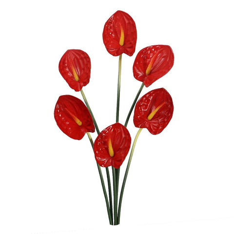 Artificial Single Anthurium Flower Red