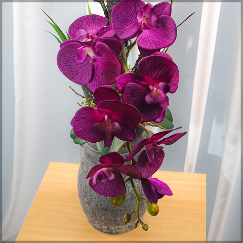 3pcs Artificial Real Touch Orchid Flowers