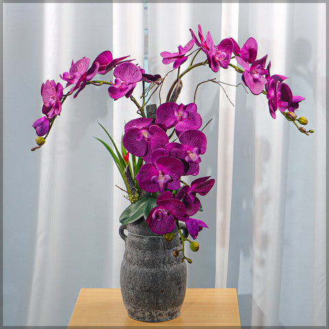 3pcs Artificial Real Touch Orchid Flowers