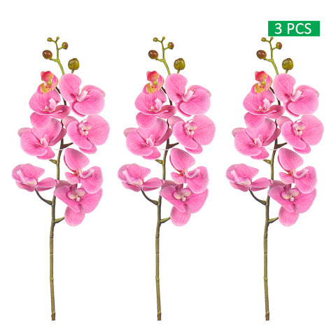 3pcs Artificial Real Touch Orchid Flowers