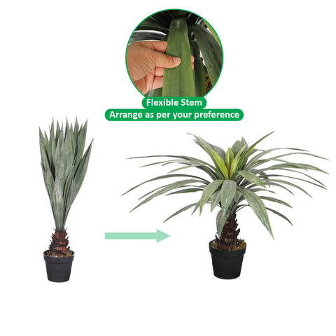 Artificial yucca plant for contemporary home styling