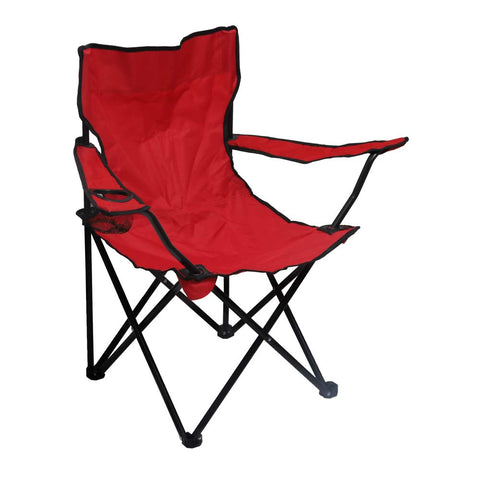 Durable camping chair with cup holder, ideal for beach, garden, and outdoor adventures