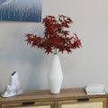 Red artificial maple leaf branches set