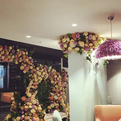 Restaurant Wall Flowers Decoration