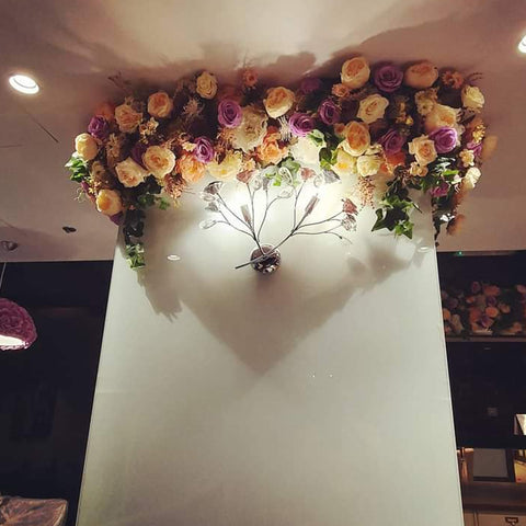 Restaurant Wall Flowers Decoration