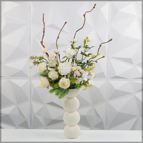 White Flower Arrangements with Vase