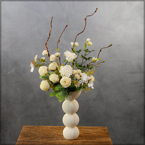 White Flower Arrangements with Vase