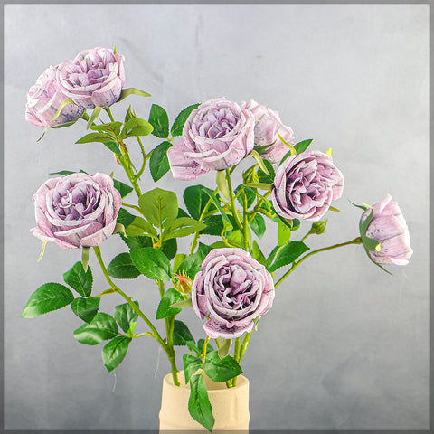 Artificial 4 heads Rose Flower Stem