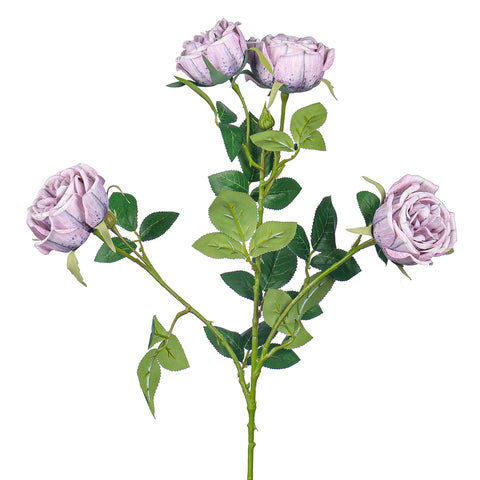 Artificial 4 heads Rose Flower Stem