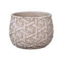 Stylish Cement Basket Weave Flower Vase