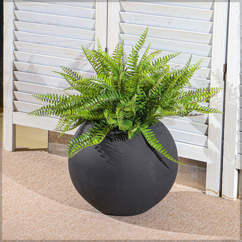 Stylish black cement planter