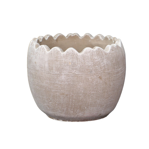 Round Cement Decorative Vase