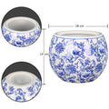 Decorative round Chinese flower vases for home interiors