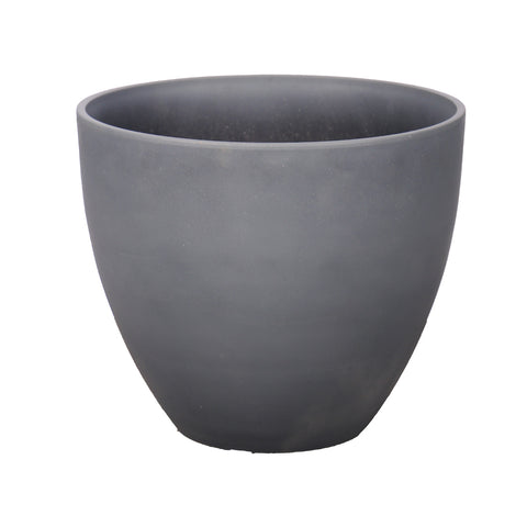 Elegant gray plastic pots