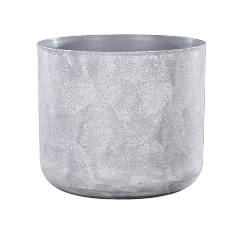 Gray plastic pots for plants