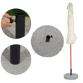 Marble parasol base for strong support and wind resistance