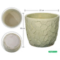 Decorative round prisma concrete pot