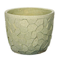 Modern round prisma concrete planter