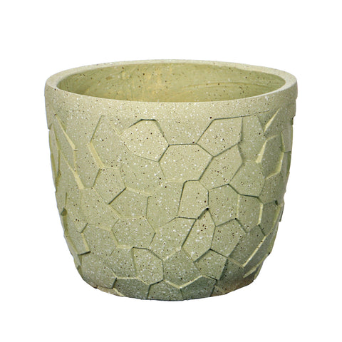 Round prisma concrete planter