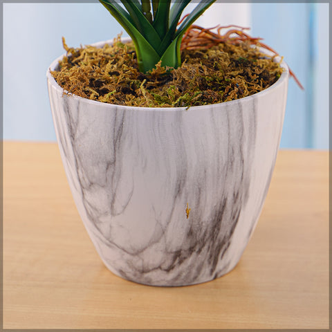 Modern round plastic flower pot