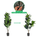 130cm tall artificial rubber plant for home décor