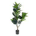 Artificial rubber plant with realistic glossy leaves