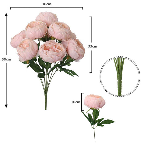 Artificial Silk Peony Flowers