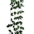 Artificial fake string leaves ivy vine in white for wall decor