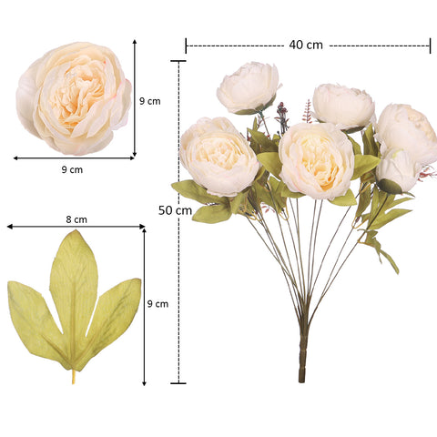 Artificial Silk Peony Bunch Flowers