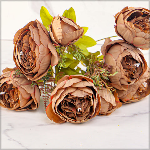 Artificial Silk Peony Bunch Flowers