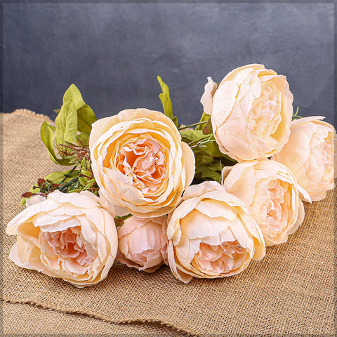 Artificial Silk Peony Bunch Flowers