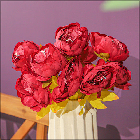 Artificial Silk Peony Flowers