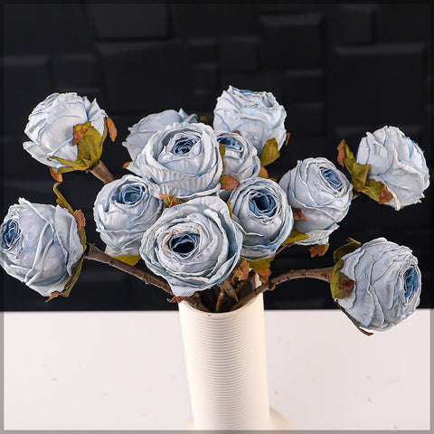 Artificial Silk Retro Rose Flowers Bouquet