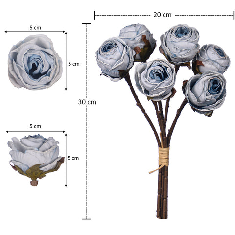 Artificial Silk Retro Rose Flowers Bouquet