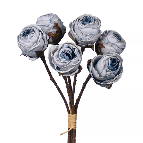 Artificial Silk Retro Rose Flowers Bouquet