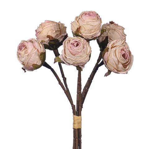 Artificial Silk Retro Rose Flowers Bouquet