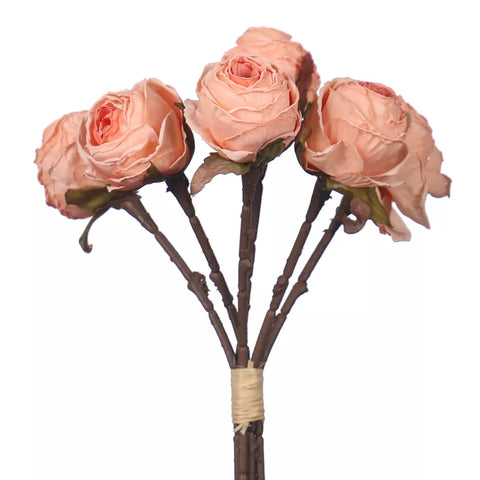 Artificial Silk Retro Rose Flowers Bouquet