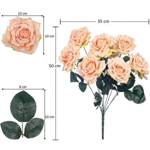 Artificial Silk Rose Flower Bunch