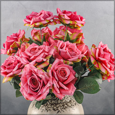 Artificial Silk Rose Flower Bunch