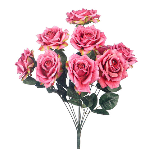 2 bunches Artificial Silk Rose Flower Bunch