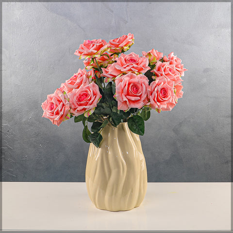 Artificial Silk Rose Flower Bunch