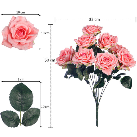 Artificial Silk Rose Flower Bunch