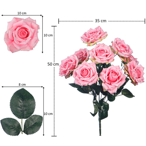 Artificial Silk Rose Flower Bunch