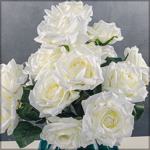 Artificial Silk Rose Flower Bunch