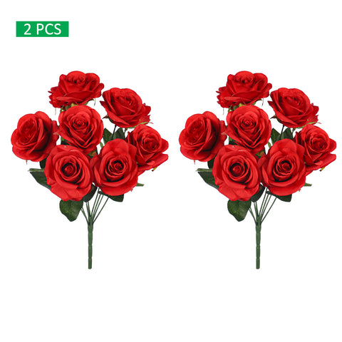 2 pcs Artificial Silk Rose Flowers