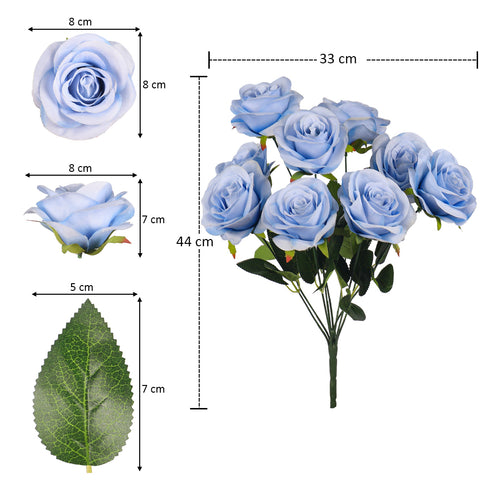 2 pcs Artificial Silk Rose Flowers