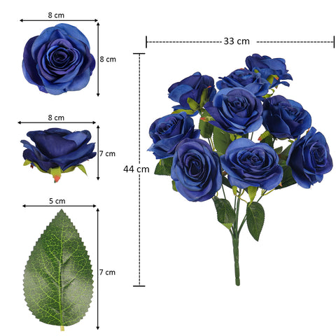 2 pcs Artificial Silk Rose Flowers