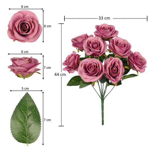 Artificial Silk Rose Flowers