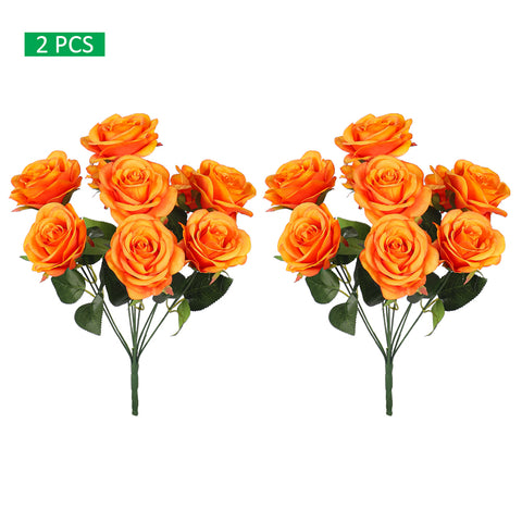 2 pcs Artificial Silk Rose Flowers