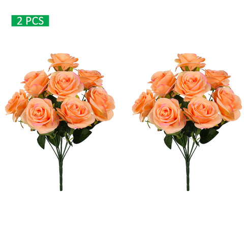 2 pcs Artificial Silk Rose Flowers